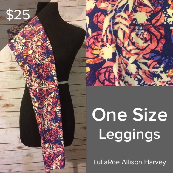 OS Rose Purple/Pink LuLaRoe Leggings - NWOT - Picture 1 of 3